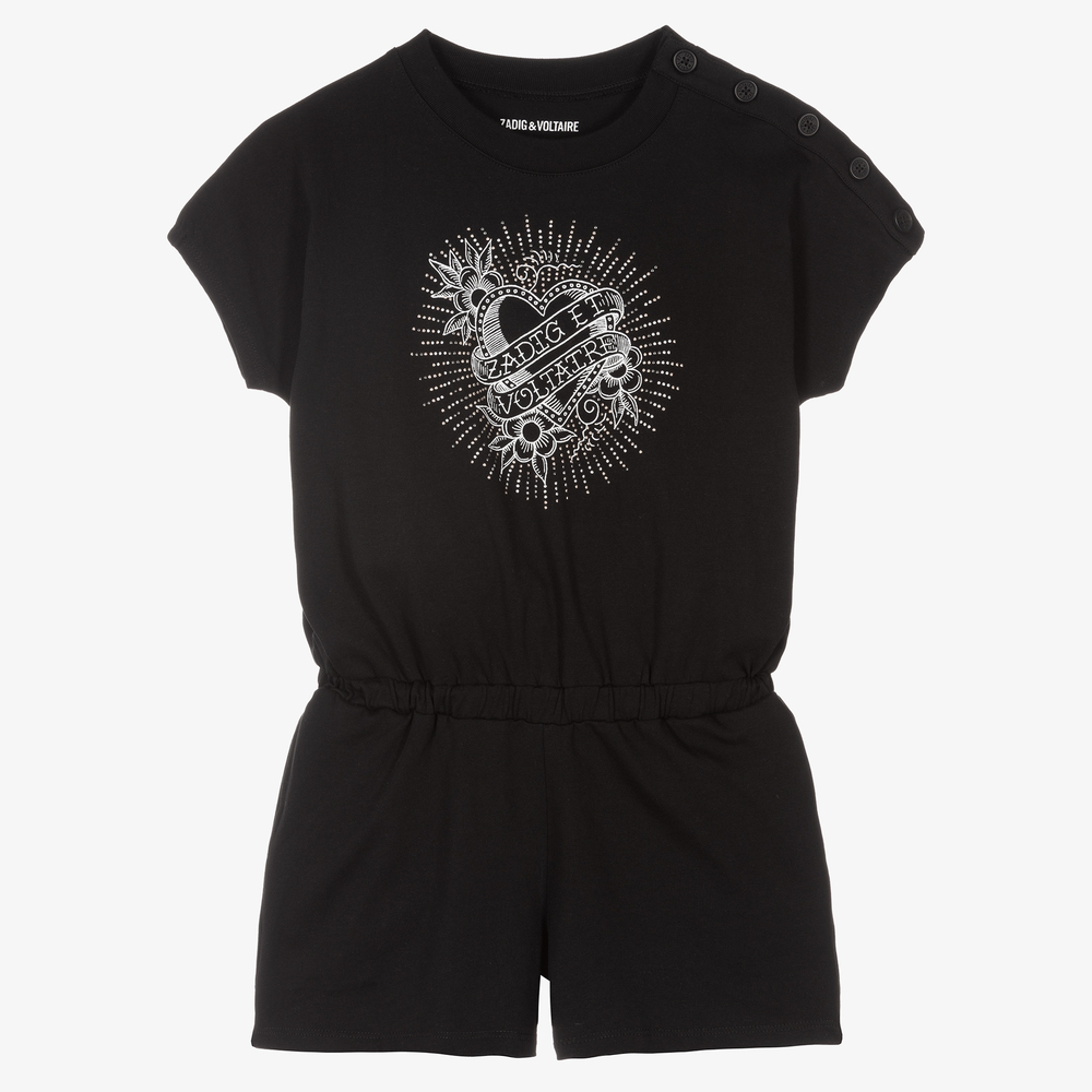 Zadig&Voltaire-بلاي سوت تينز بناتي قطن لون أسود | Childrensalon Outlet