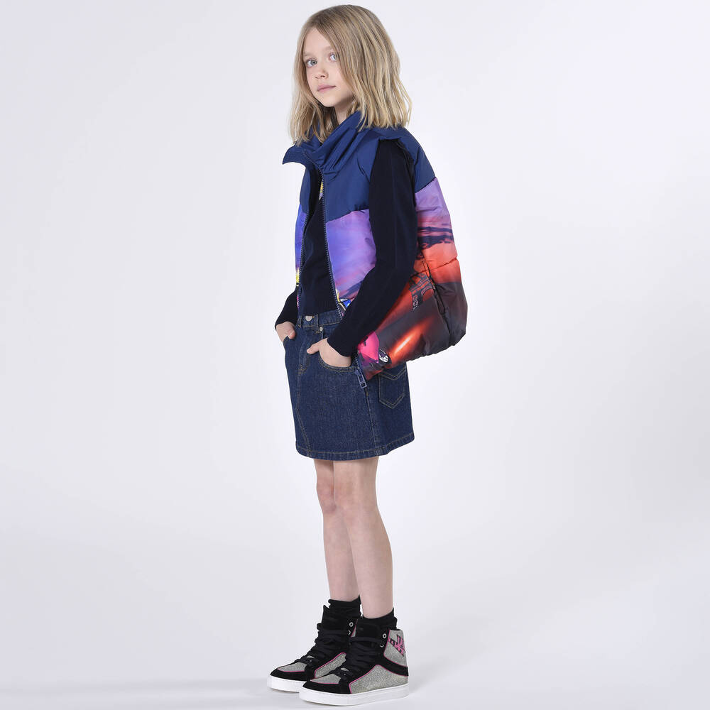 Zadig&Voltaire-Teen Girls Black Suede & SIlver Trainers | Childrensalon Outlet