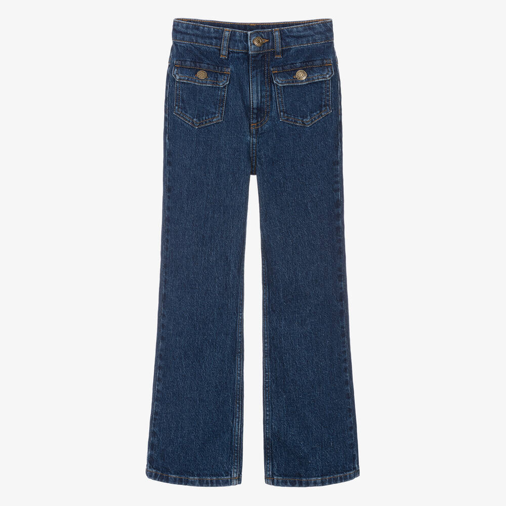 Zadig&Voltaire - Teen Girls Blue Denim Straight-Leg Jeans | Childrensalon