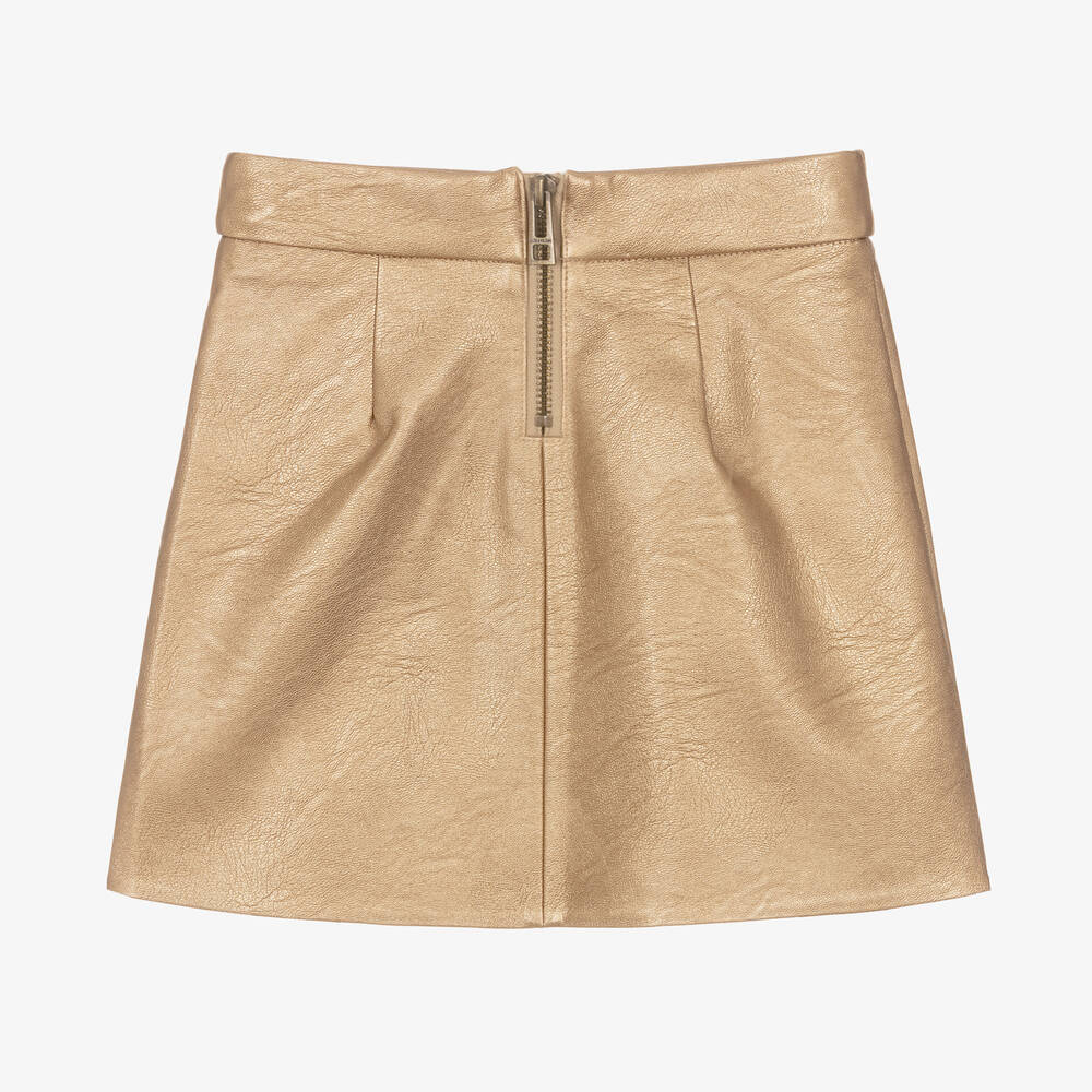 Gold pleather skirt 2025