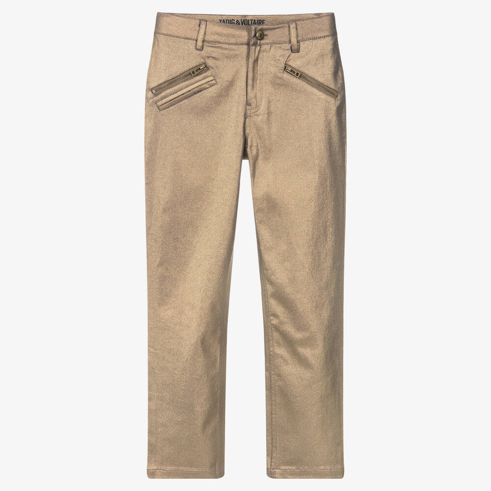 Zadig&Voltaire - Teen Girls Gold Trousers | Childrensalon