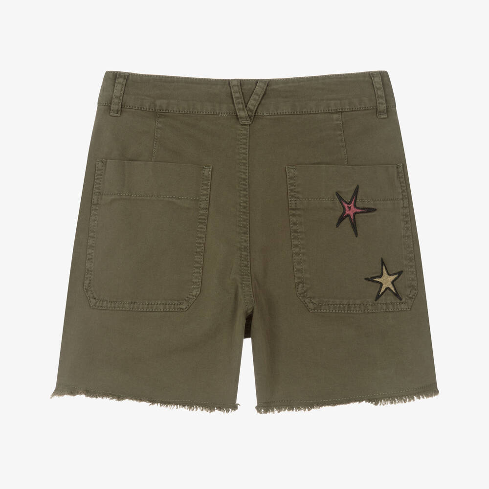 Zadig&Voltaire-Зеленые шорты из хлопкового твила | Childrensalon Outlet