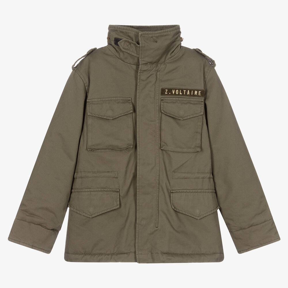 Zadig&Voltaire - Teen Girls Green Parka Coat | Childrensalon