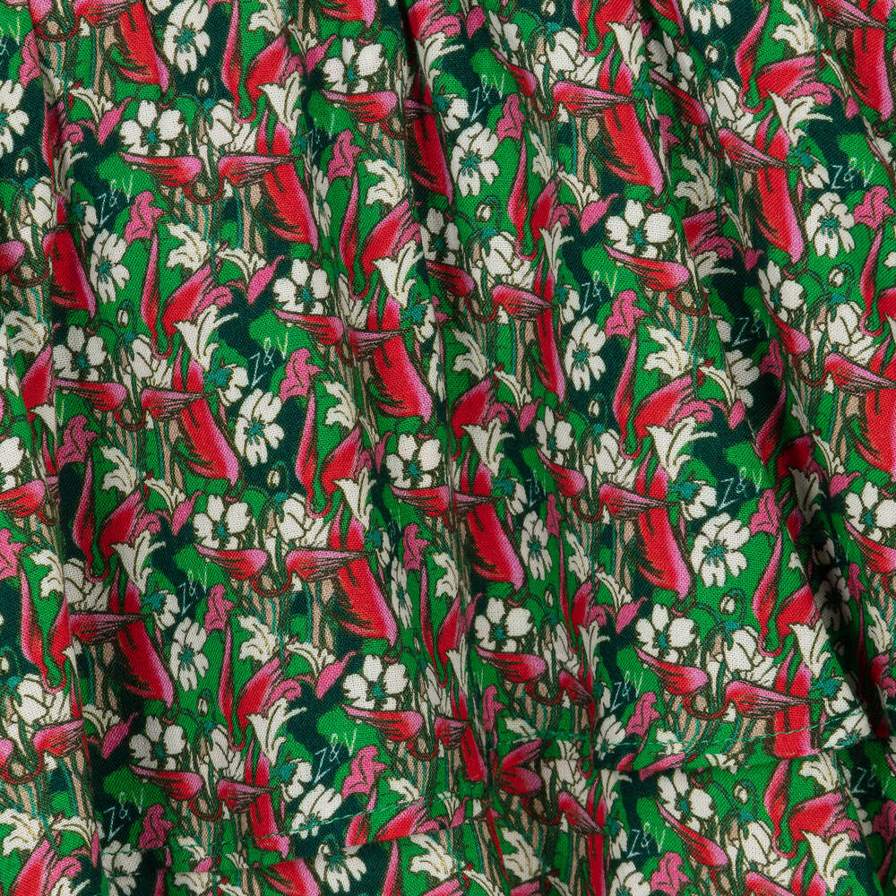 Zadig&Voltaire-Teen Girls Green & Pink Tiered Skirt | Childrensalon Outlet