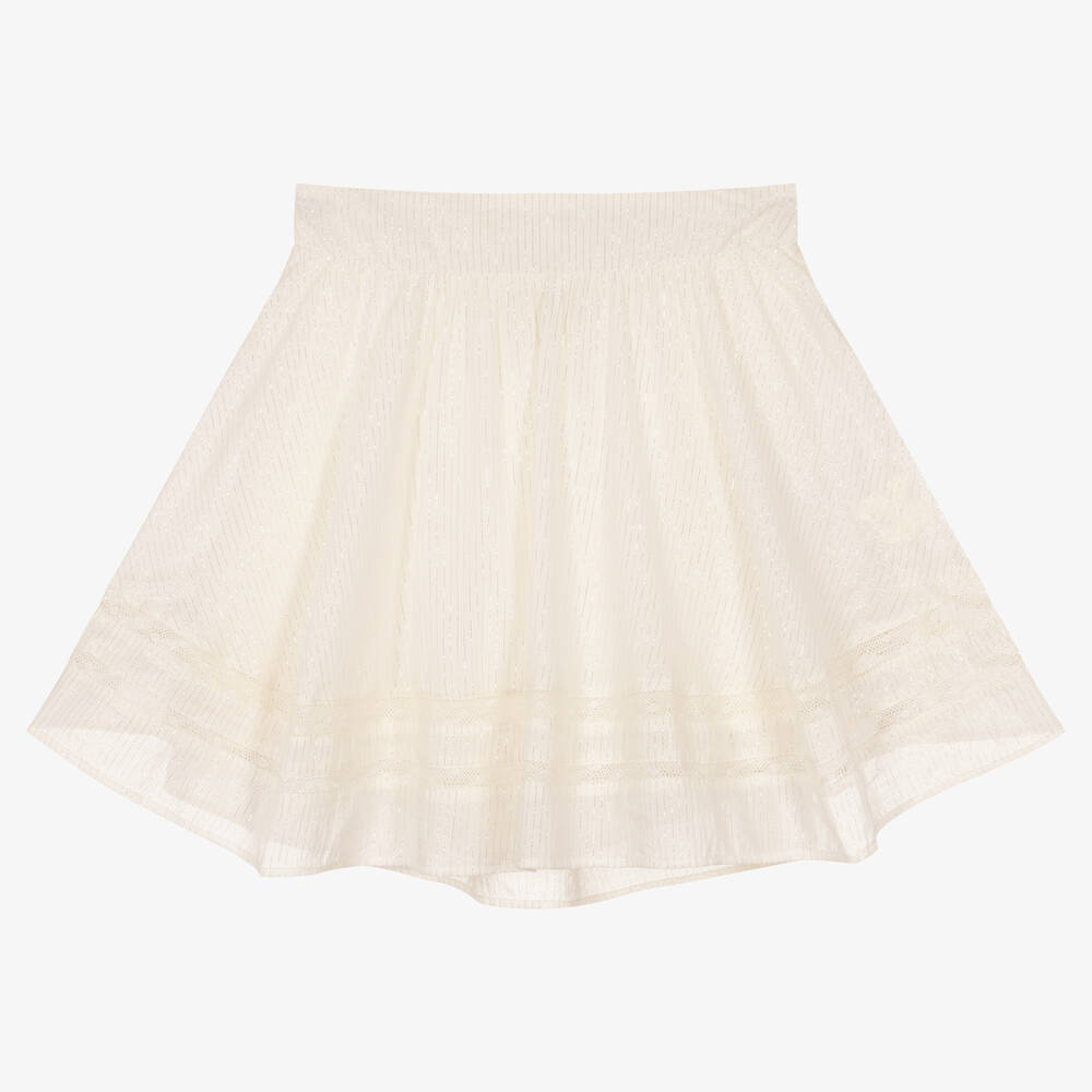 Zadig&Voltaire - Teen Girls Ivory Cotton Skirt | Childrensalon