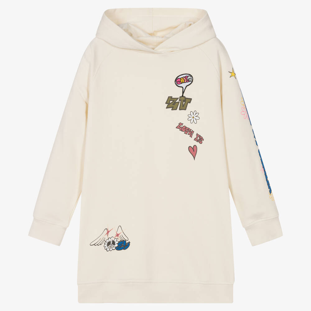 Zadig&Voltaire - Teen Girls Ivory Hoodie Dress | Childrensalon