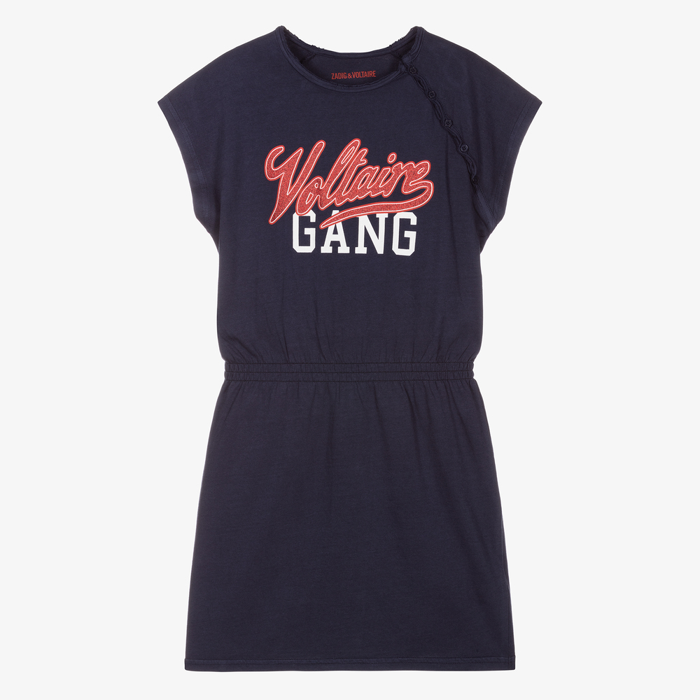 Zadig&Voltaire - Teen Girls Navy Blue Dress | Childrensalon