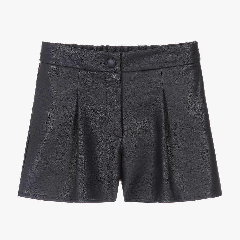 Zadig&Voltaire - Navyblaue Teen Kunstleder-Shorts | Childrensalon