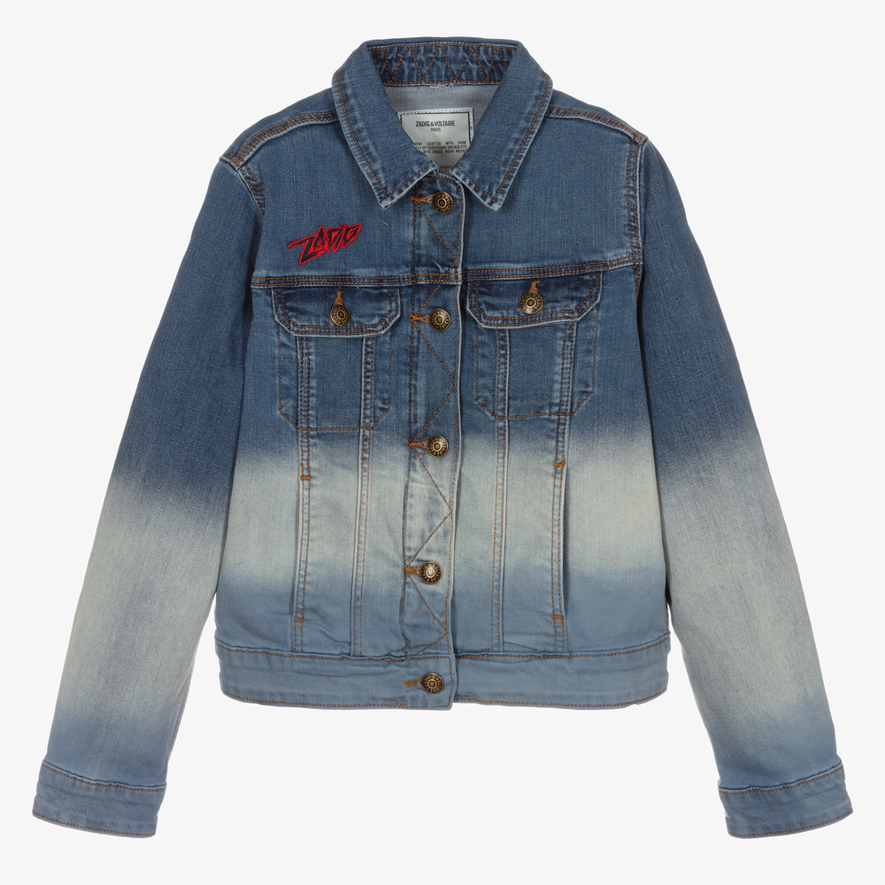 Zadig&Voltaire - Teen Ombré-Jeansjacke für Mädchen | Childrensalon