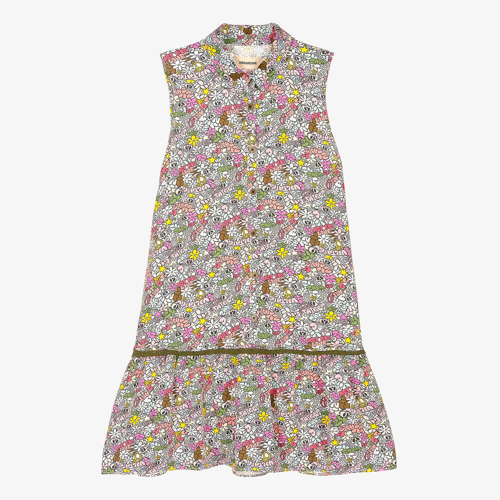 Zadig&Voltaire - Розовое платье в цветочек | Childrensalon