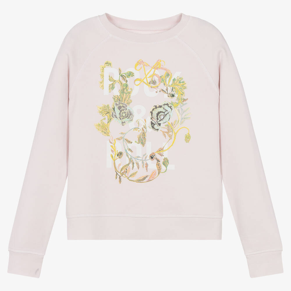 Zadig&Voltaire - Teen Girls Pink Graphic Sweatshirt | Childrensalon