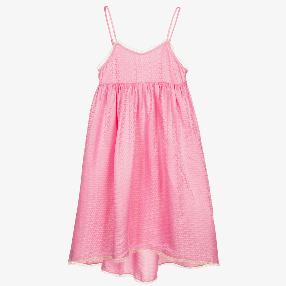 Zadig&Voltaire - Robe rose en soie Ado fille | Childrensalon