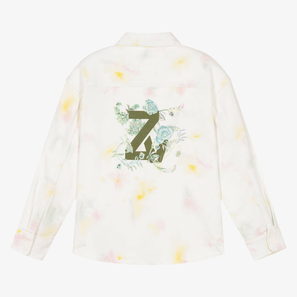 Zadig&Voltaire-جاكيت تينز بناتي قطن دنيم لون أبيض | Childrensalon Outlet