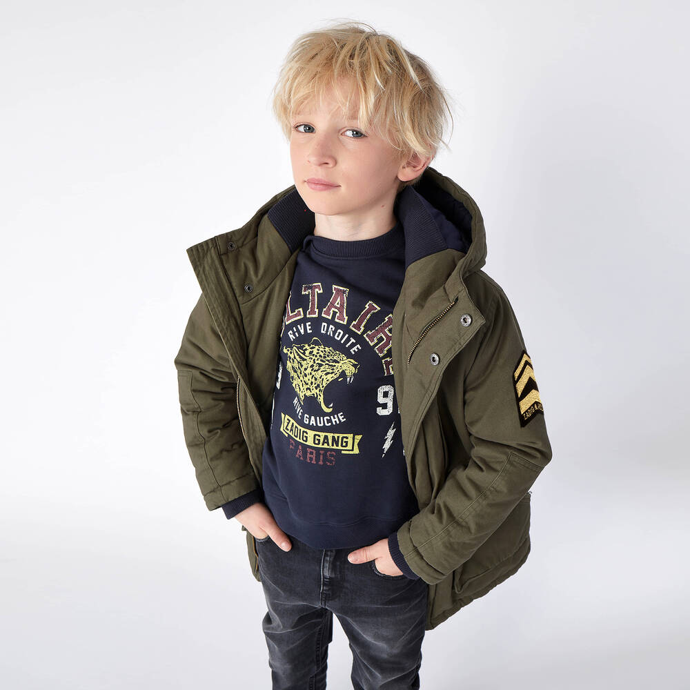 Zadig and voltaire khaki jacket hot sale