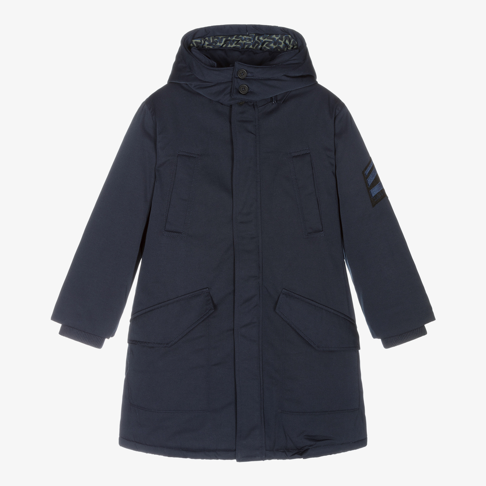 Zadig&Voltaire - Manteau rembourré bleu marine Ado  | Childrensalon