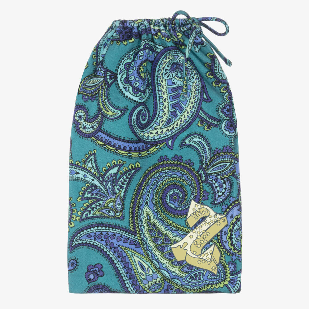 Zimmermann-Blue Floral Ruched Bikini | Childrensalon Outlet
