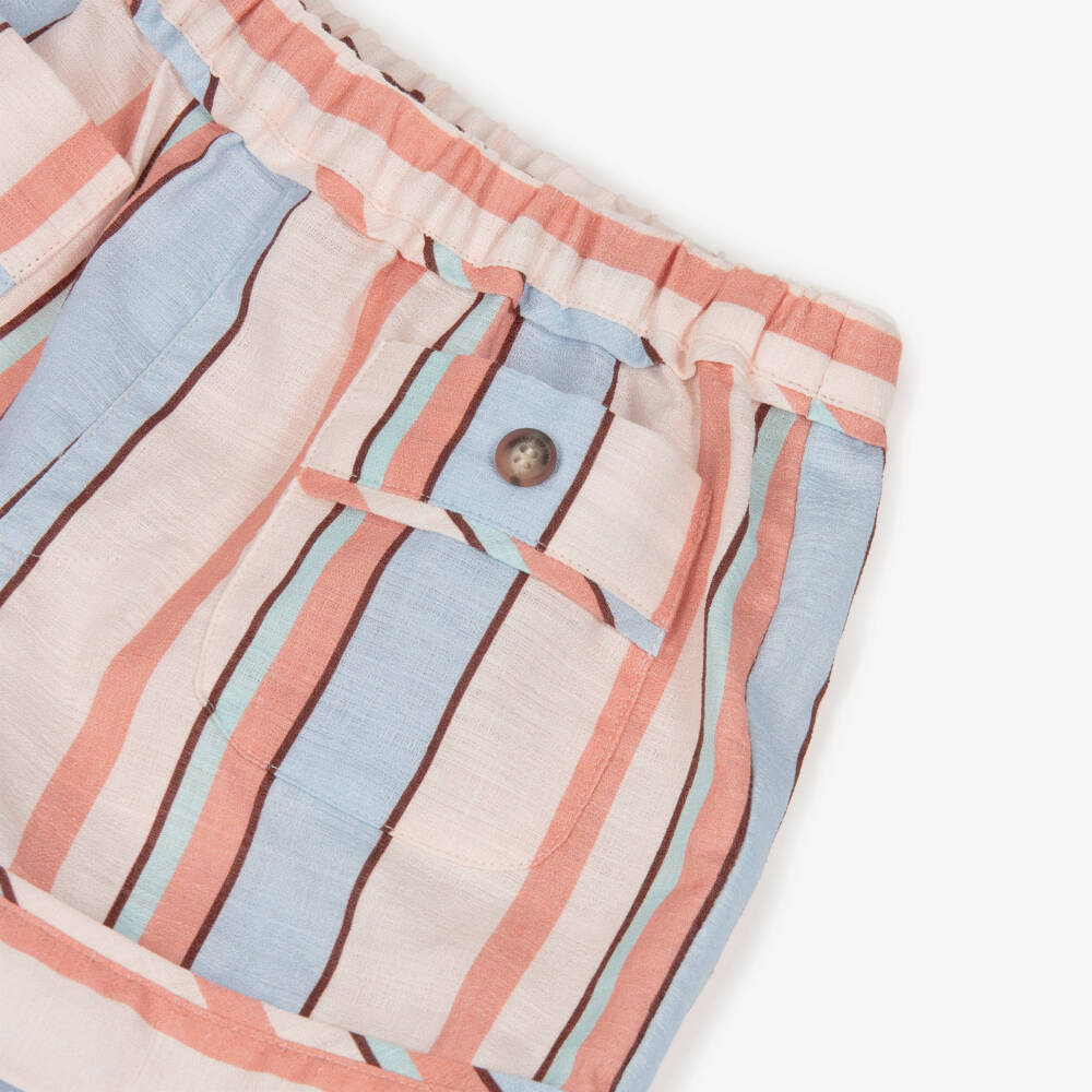 Zimmermann-Blue Multi Stripe Shorts | Childrensalon Outlet