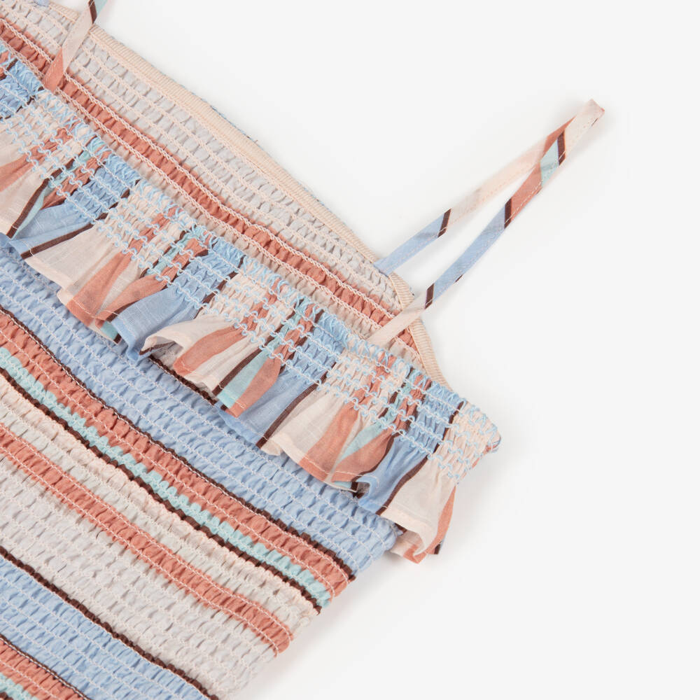 Zimmermann-Blue Multi Stripe Strappy Top | Childrensalon Outlet