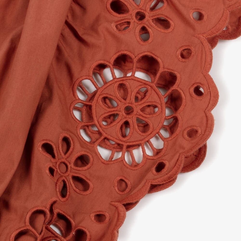 Zimmermann-Brown Cut Out Flower Playsuit | Childrensalon Outlet