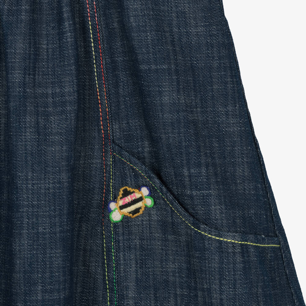 Zimmermann-Girls Blue Denim Dress | Childrensalon Outlet