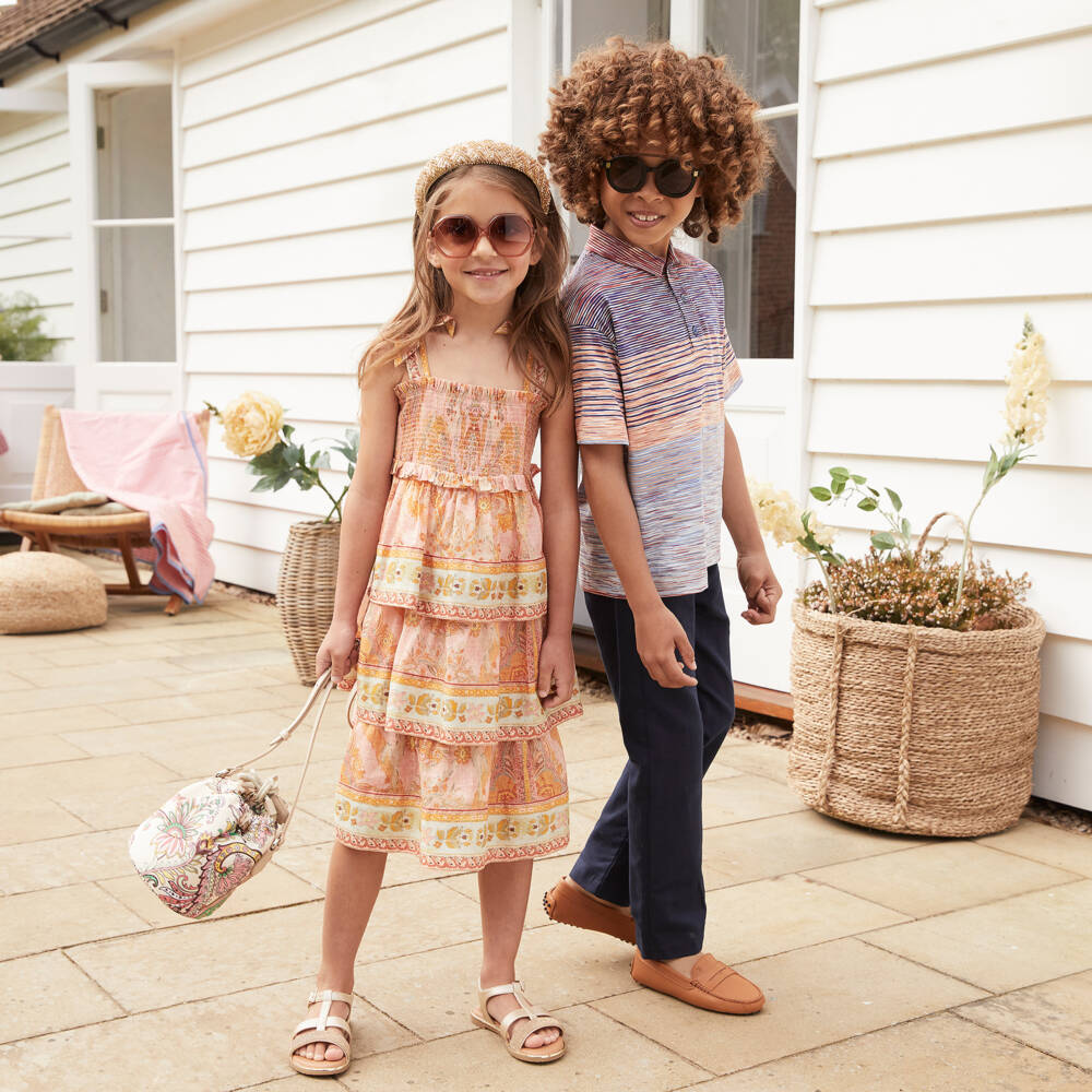 Zimmermann-Girls Cotton Blush Layered Frock | Childrensalon Outlet