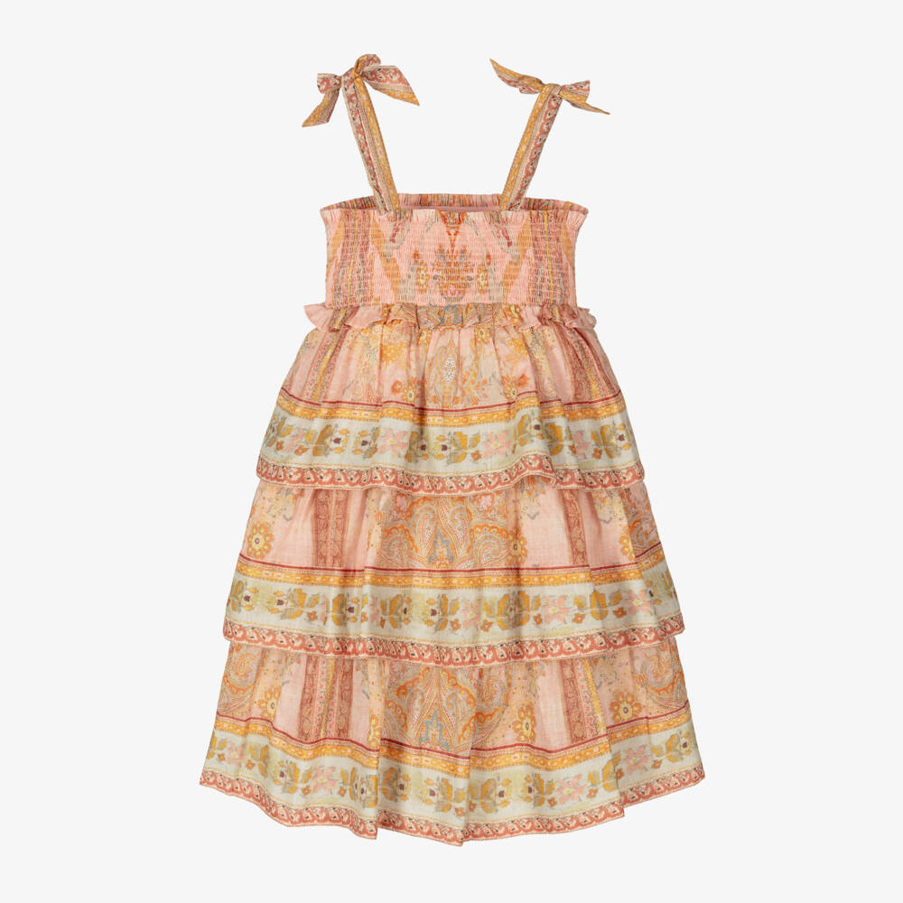 Zimmermann-Girls Cotton Blush Layered Frock | Childrensalon Outlet