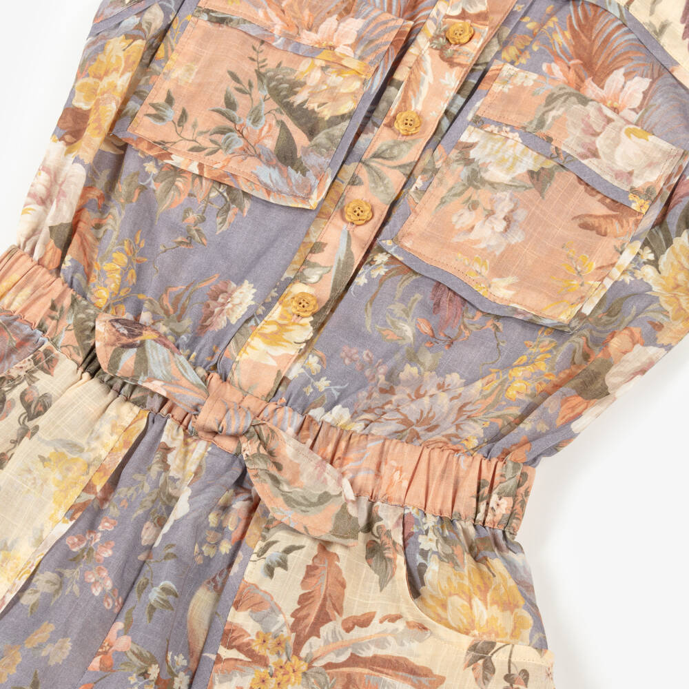 Zimmermann-Girls Floral Cotton Romper Delight | Childrensalon Outlet