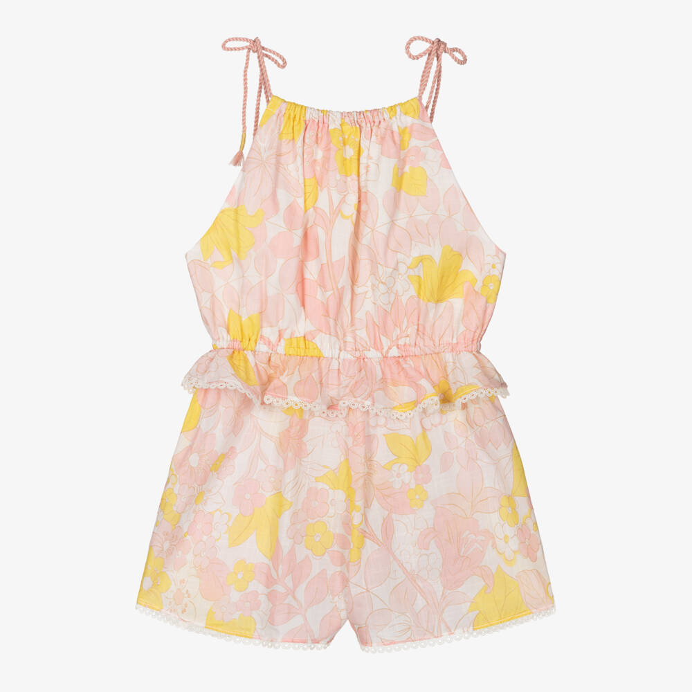 Zimmermann-Girls Floral Cotton Summer Playsuit | Childrensalon Outlet