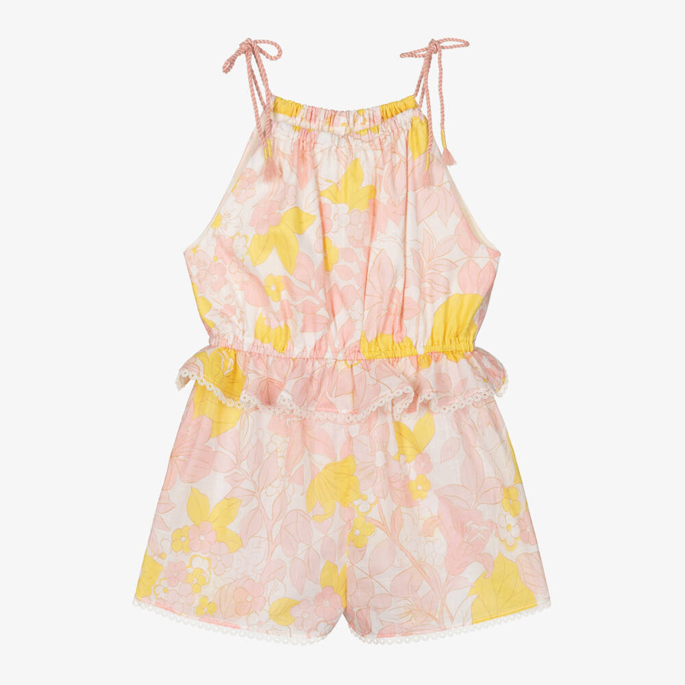 Zimmermann-Girls Floral Cotton Summer Playsuit | Childrensalon Outlet