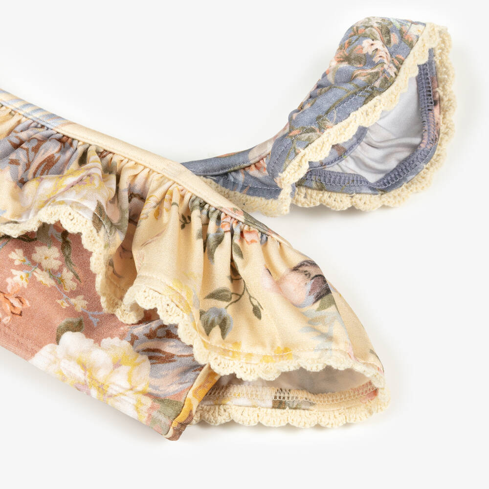 Zimmermann-مايوه أزرق مزين بالزهور للبنات | Childrensalon Outlet