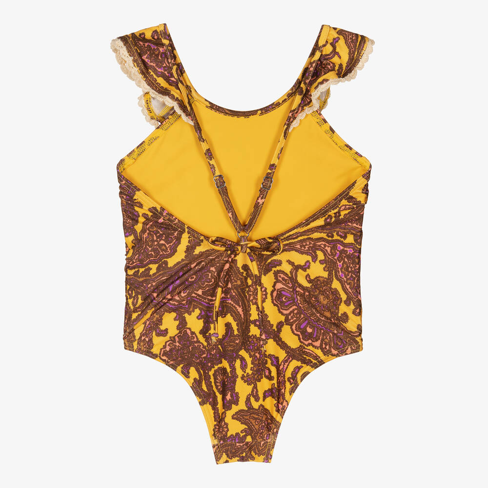 Zimmermann-Girls Gold Scoop Back Swimsuit | Childrensalon Outlet