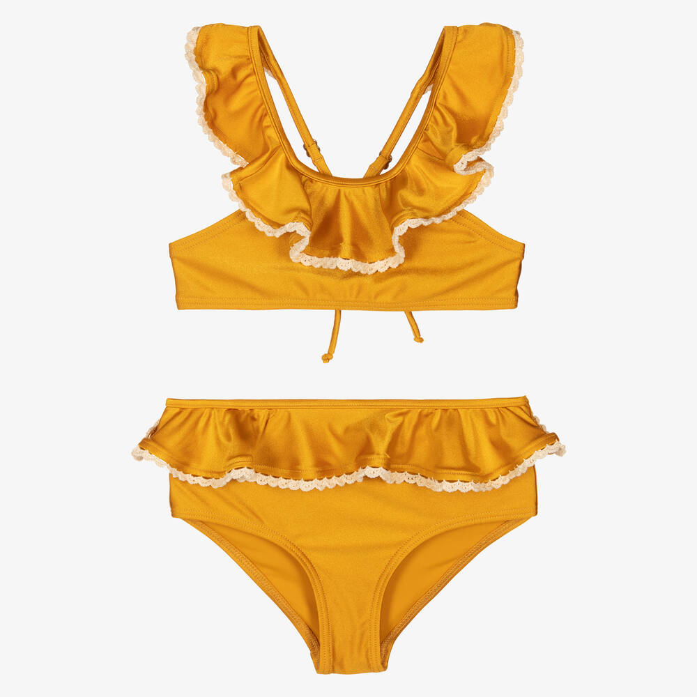 Zimmermann - Goldgelber Bikini für Mädchen | Childrensalon