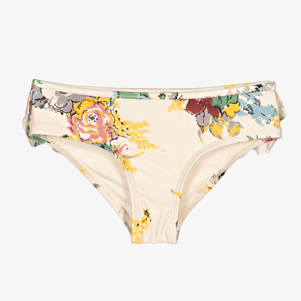 Zimmermann - Girls Ivory Garden Floral Bikini Bottoms | Childrensalon