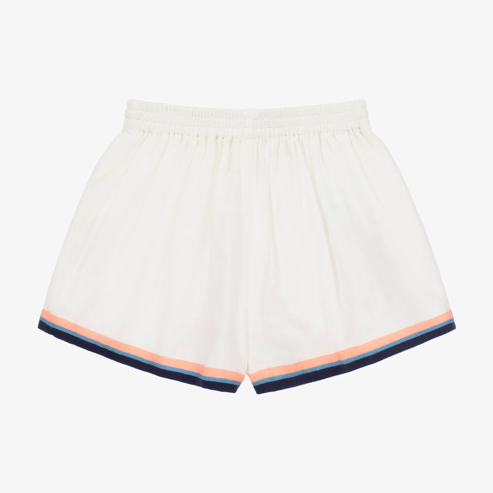 Zimmermann-Кремовые хлопковые шорты с морским принтом | Childrensalon Outlet