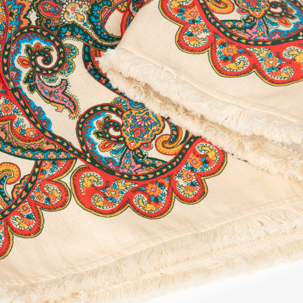 Zimmermann-Girls Ivory Paisley Hooded Kaftan | Childrensalon Outlet