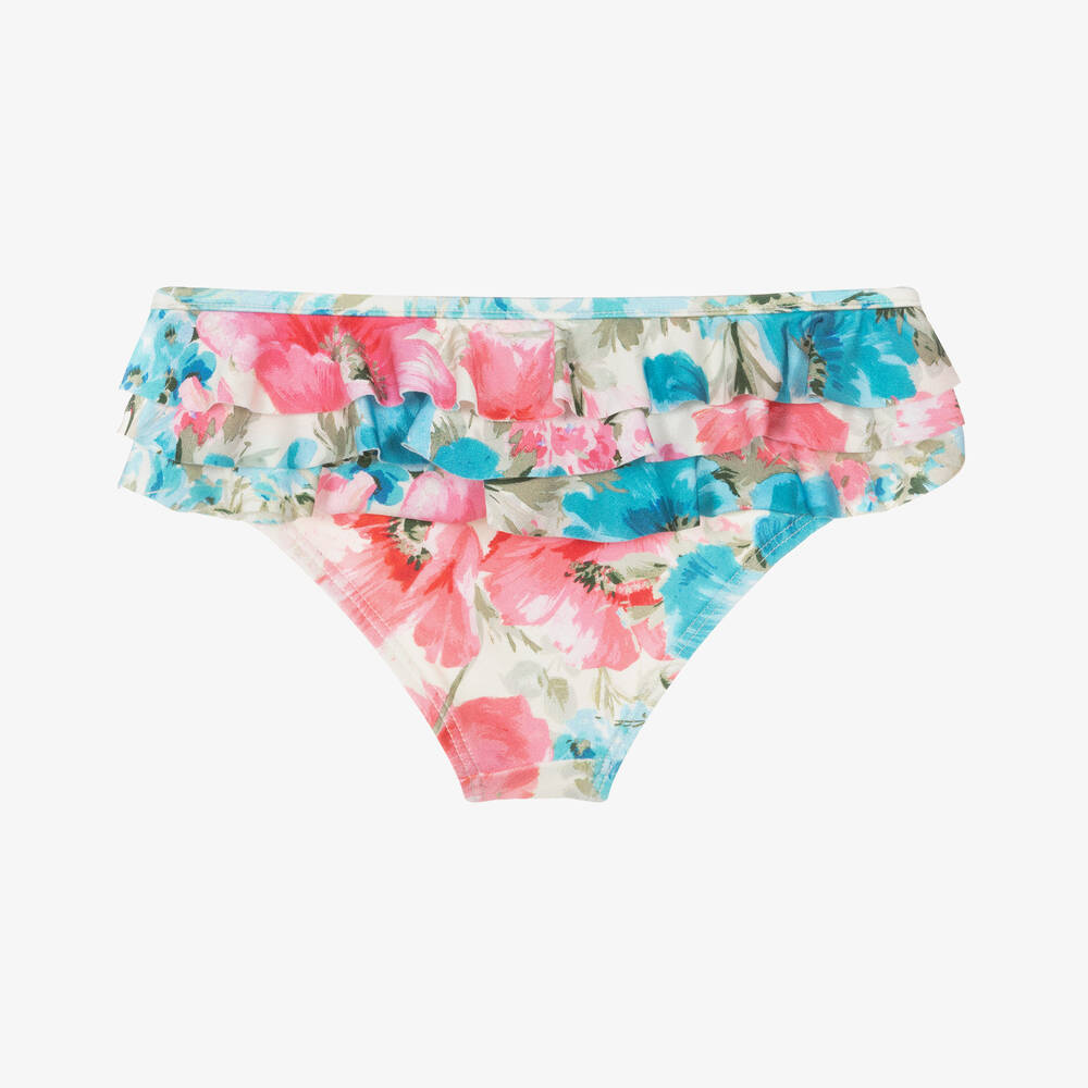 Zimmermann-Кремово-розовые плавки-бикини с цветами | Childrensalon Outlet