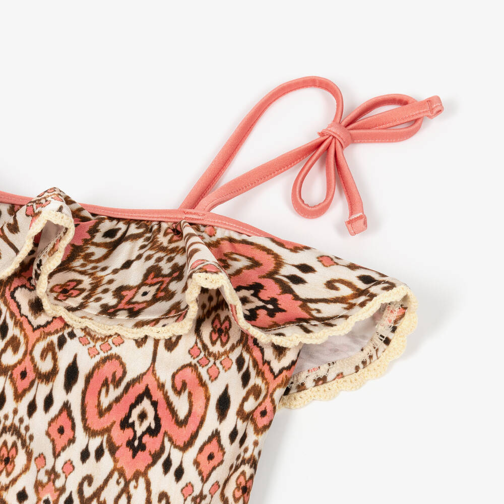 Zimmermann-Girls Ivory & Pink Swimsuit | Childrensalon Outlet