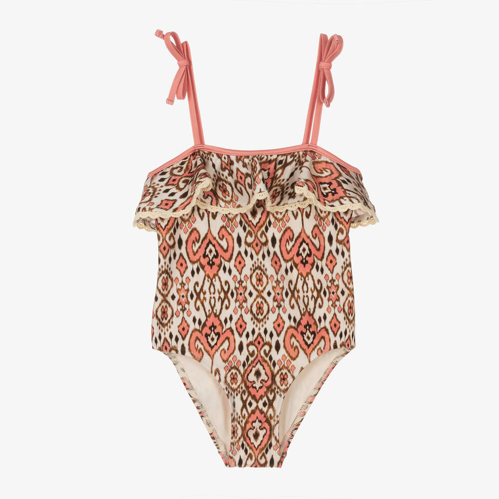 Zimmermann-Кремово-розовый купальник для девочек | Childrensalon Outlet
