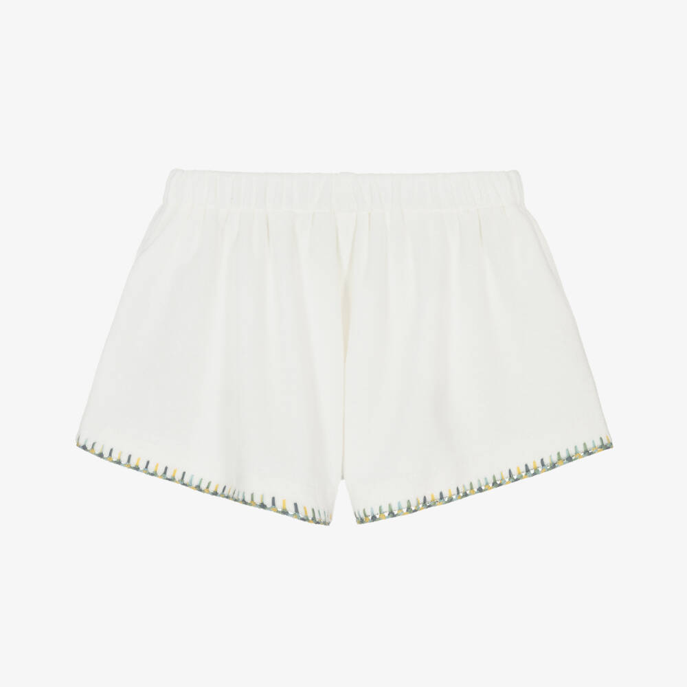 Zimmermann-Girls Ivory Terry Beach Shorts | Childrensalon Outlet