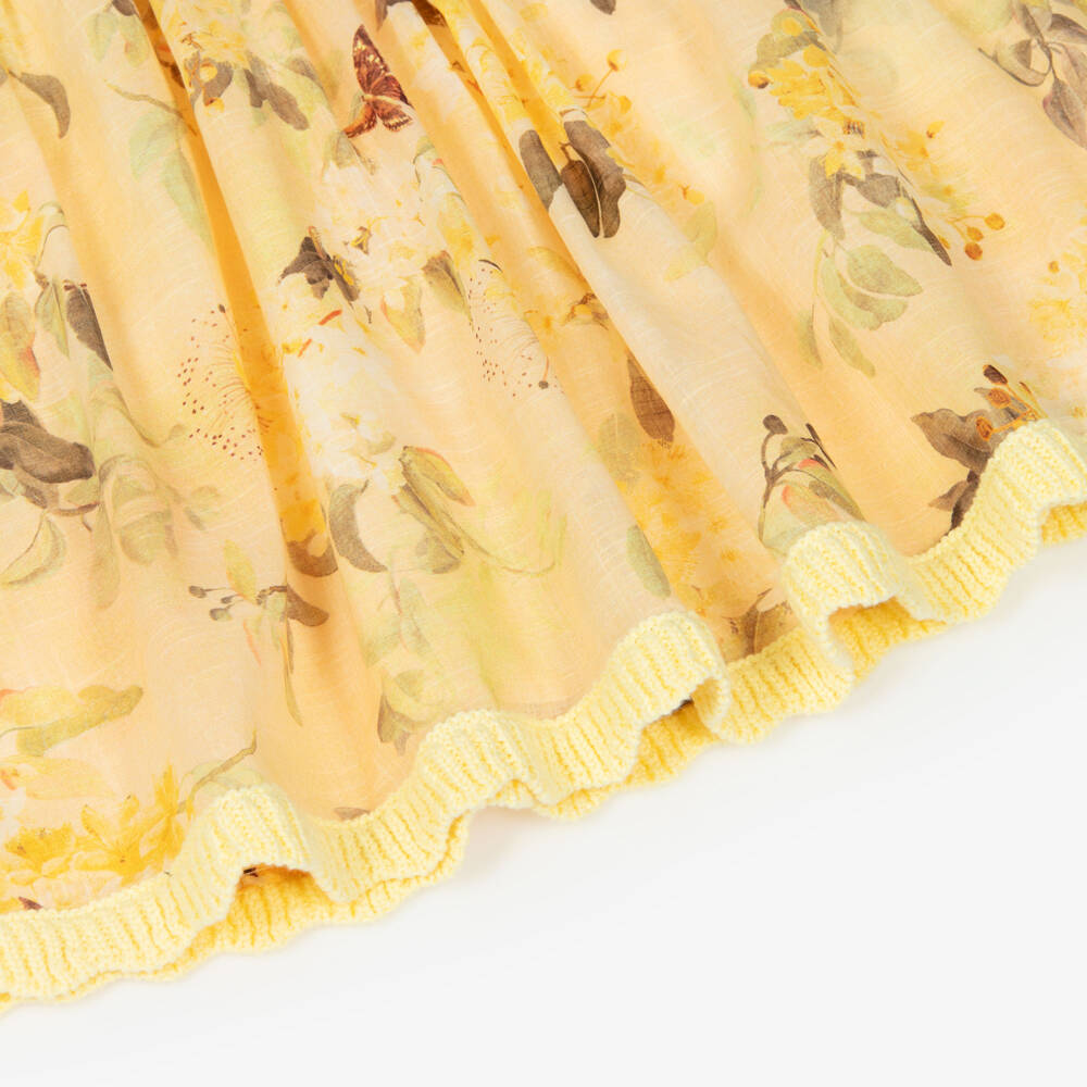 Zimmermann-Girls Lemon Crochet Floral Dress | Childrensalon Outlet