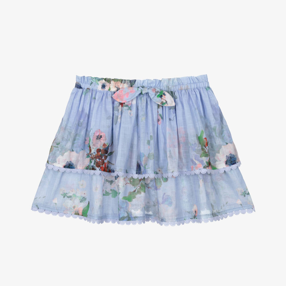 Zimmermann-تنورة فوال زهرية زرقاء فاتحة للبنات | Childrensalon Outlet