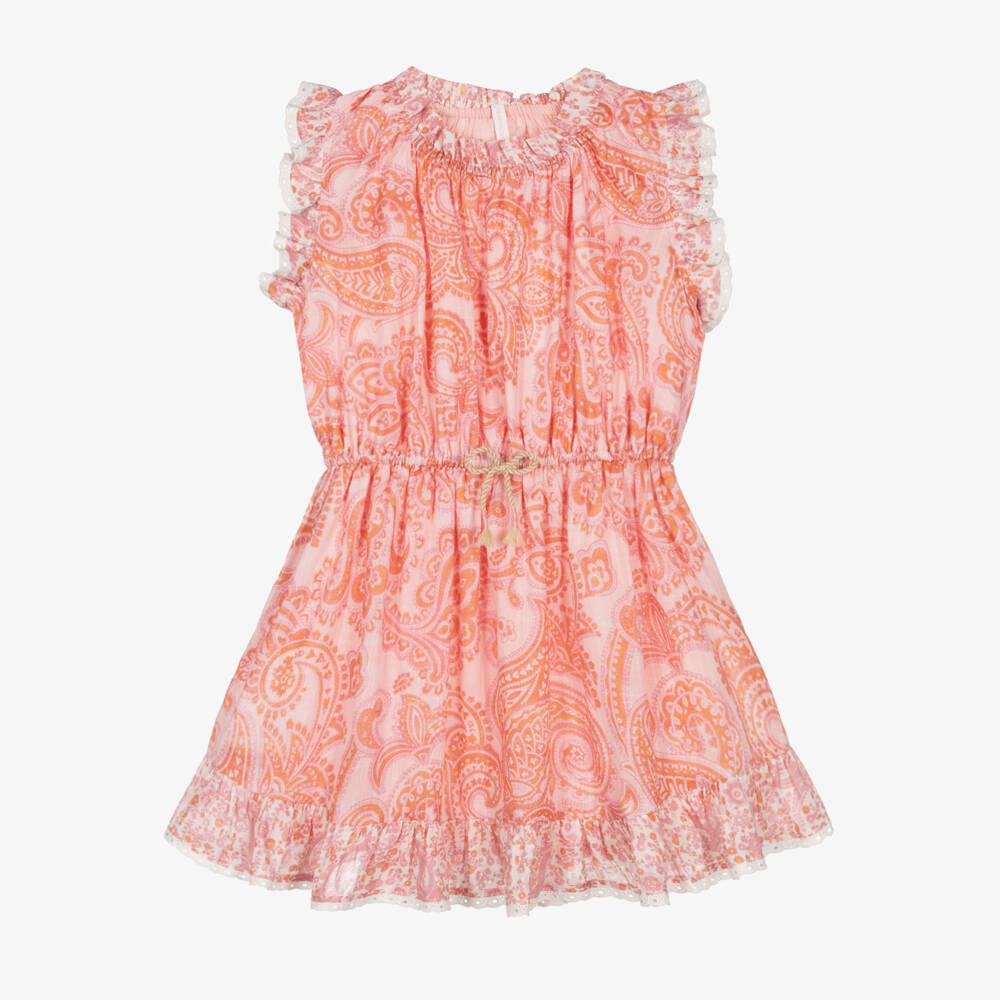 Zimmermann-Girls Paisley Print Cotton Frock | Childrensalon Outlet