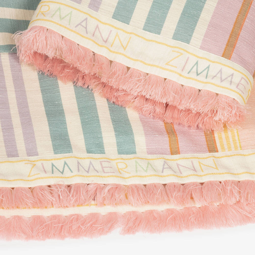 Zimmermann-Girls Pastel Striped Hooded Kaftan | Childrensalon Outlet