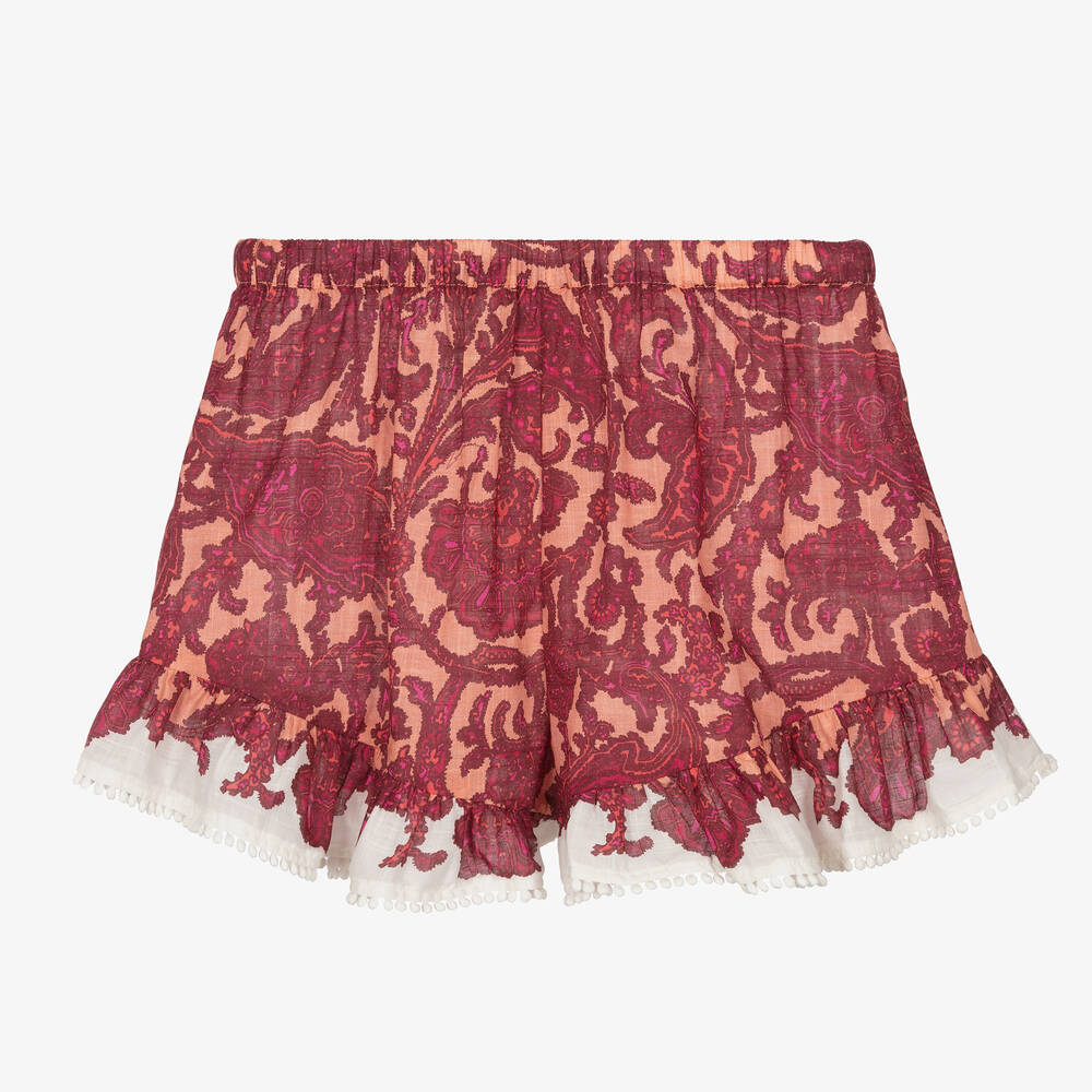 Red paisley shorts online