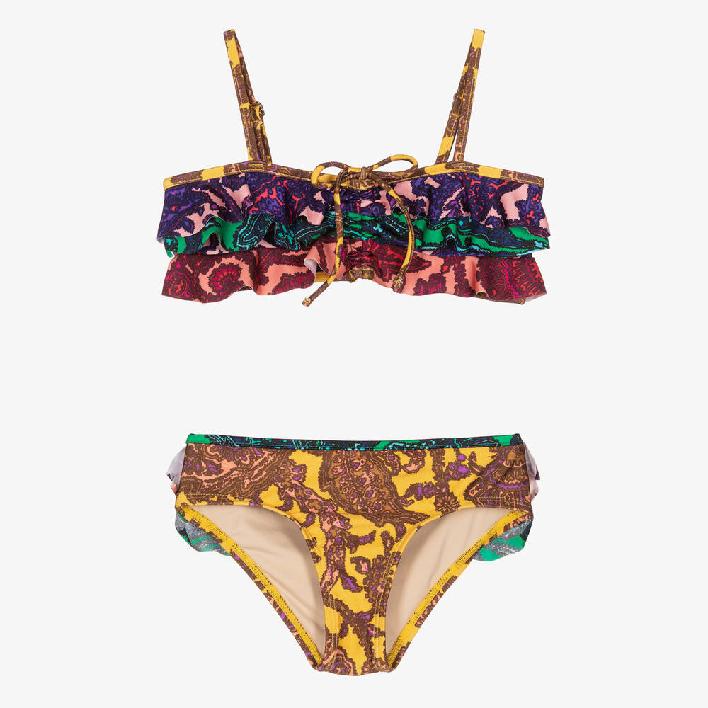 Zimmermann - Paisley-Bikini in Violett und Gold | Childrensalon