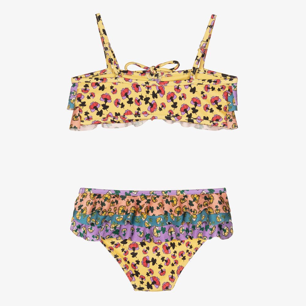 Zimmermann-Girls Purple & Yellow Floral Bikini | Childrensalon Outlet
