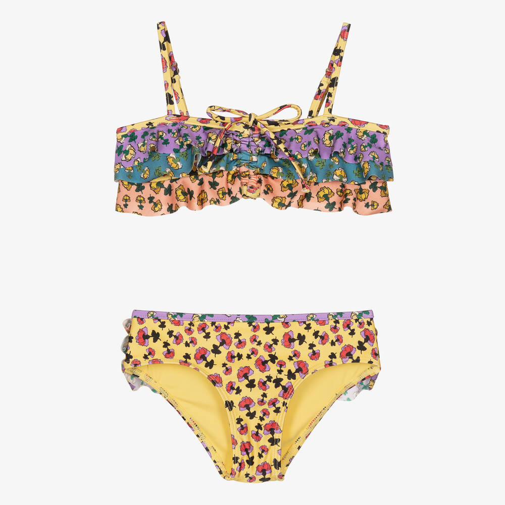 Zimmermann - Girls Purple & Yellow Floral Bikini | Childrensalon