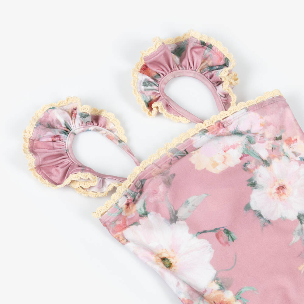 Zimmermann-Girls Rosy Ruffle Floral Swimwear | Childrensalon Outlet