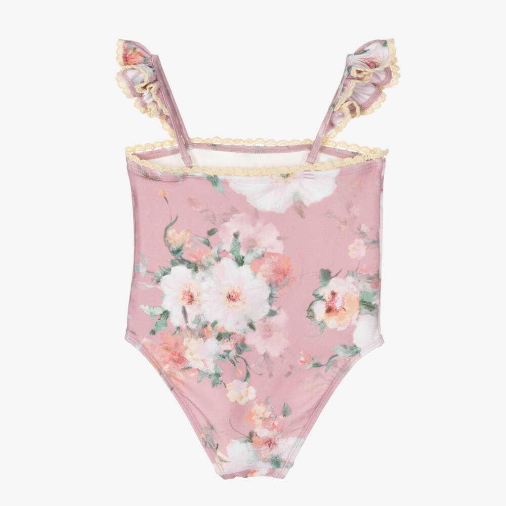 Zimmermann-Girls Rosy Ruffle Floral Swimwear | Childrensalon Outlet