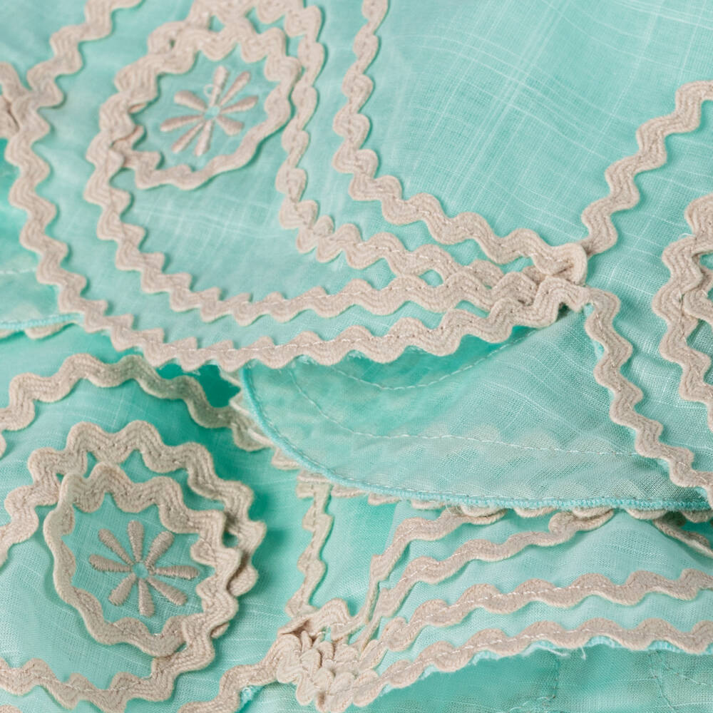 Zimmermann-Girls Turquoise Cotton Voile Shorts | Childrensalon Outlet